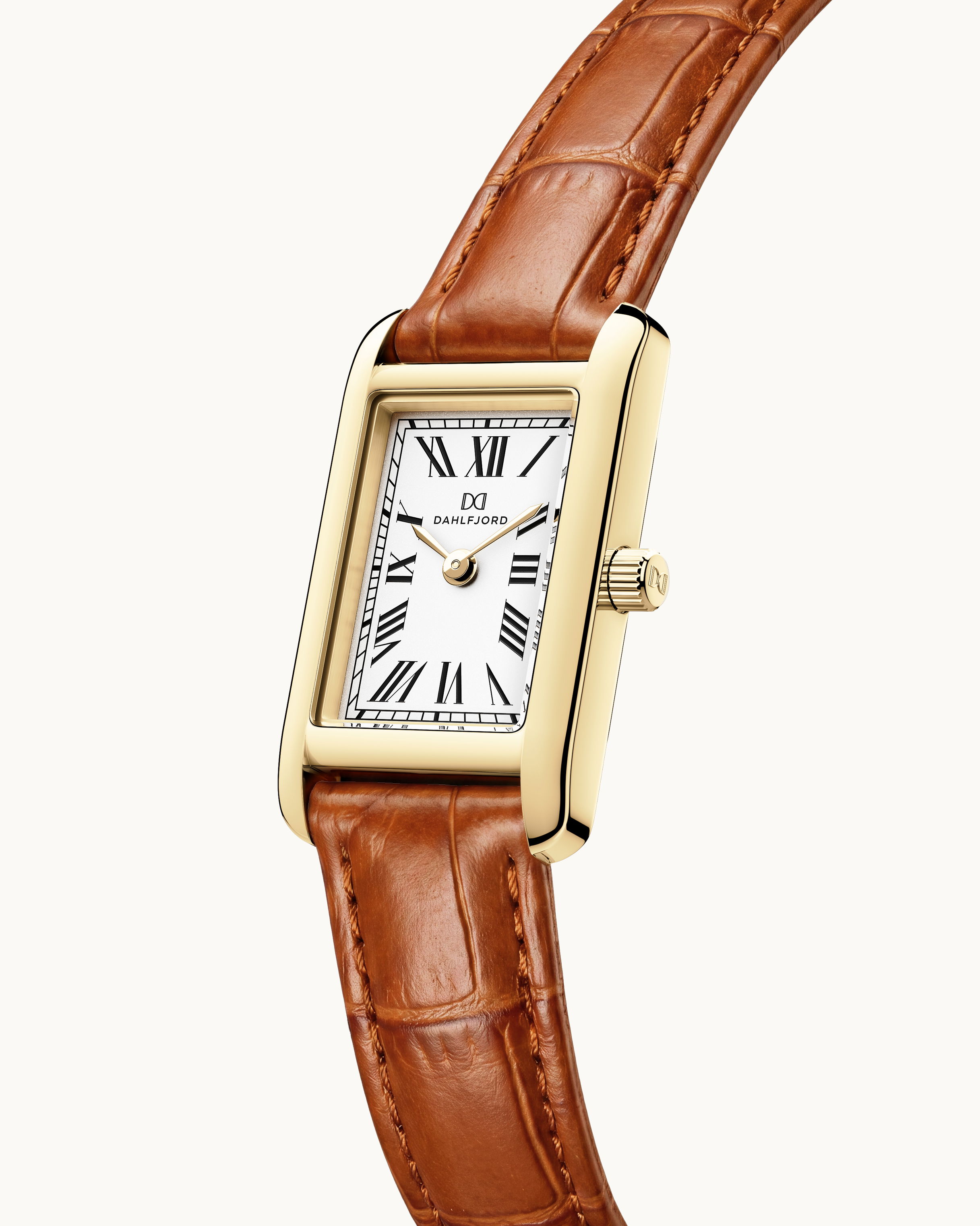 Diana Klockarmband Cognac Läder Guld