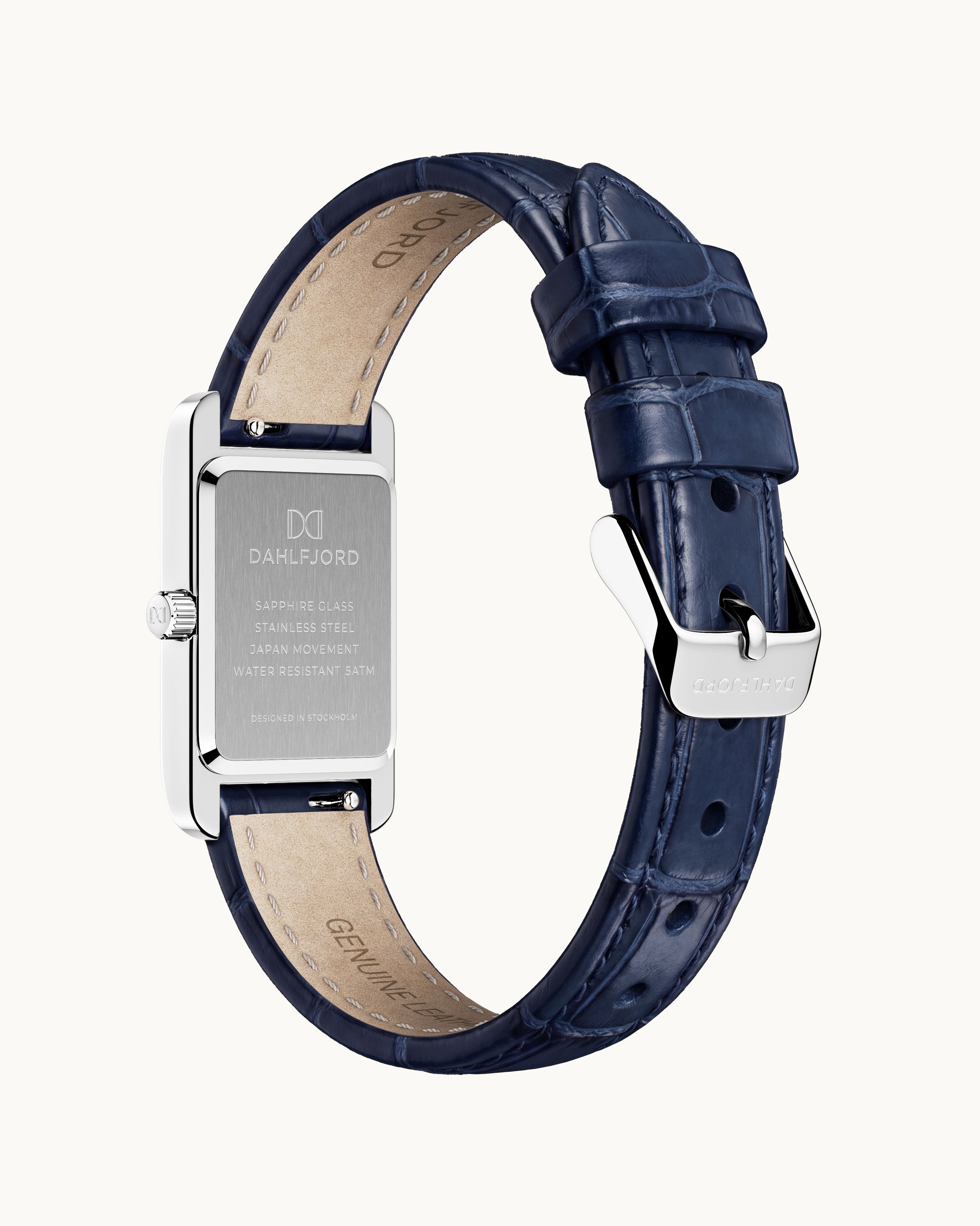 Diana Klockarmband Blått Läder Silver Ton