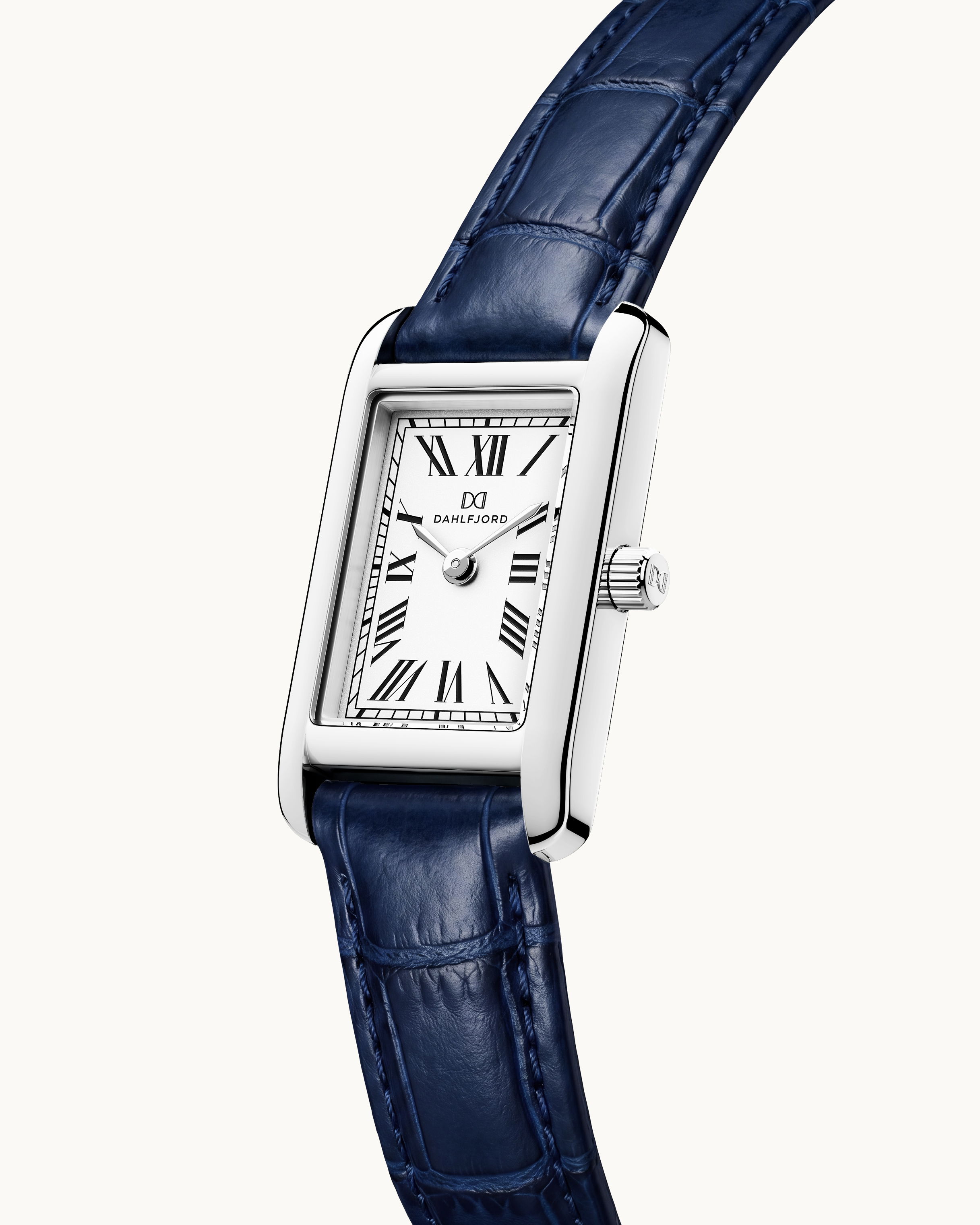 Diana Klockarmband Blått Läder Silver Ton