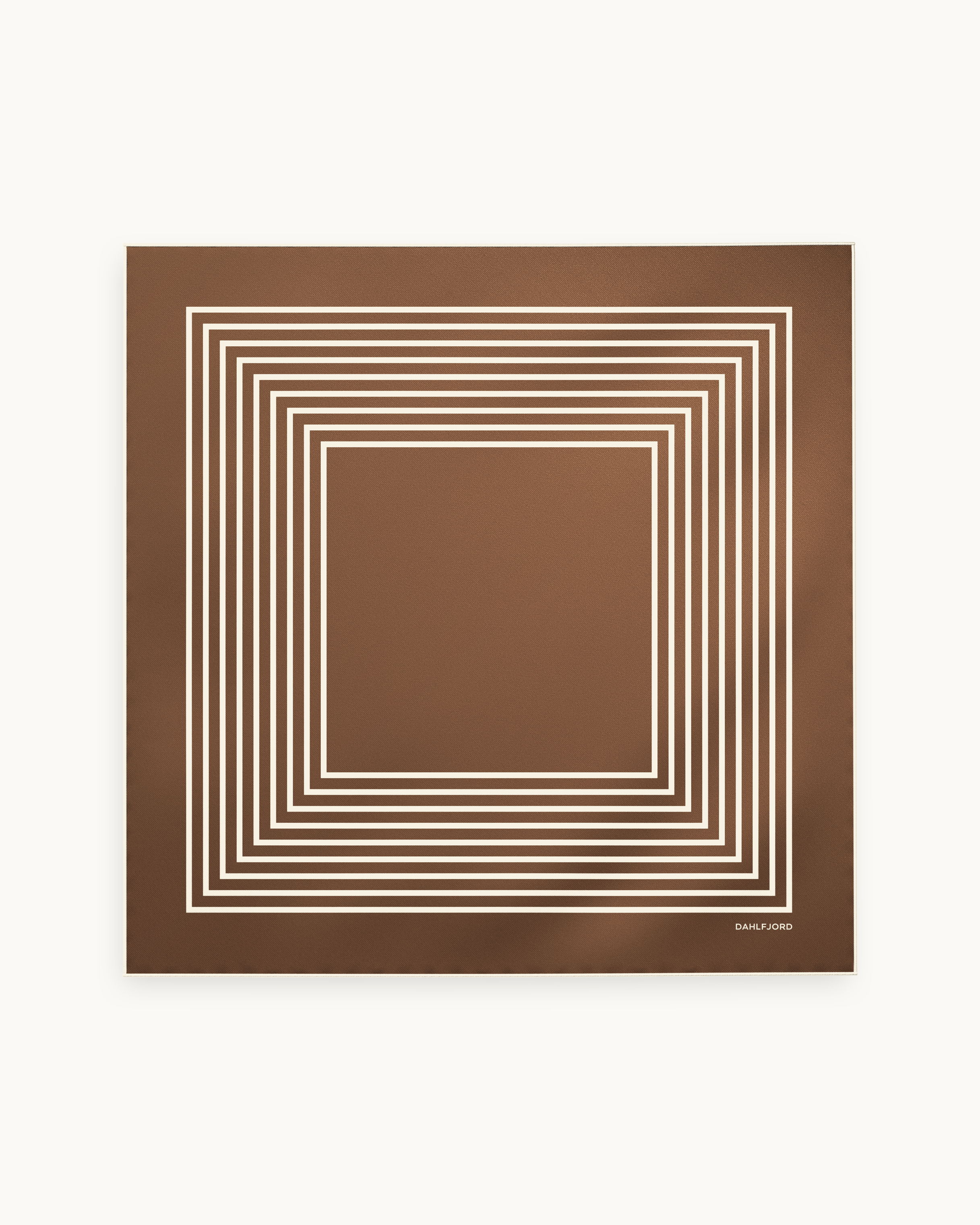 Mocka Brun Randig Silk Scarf