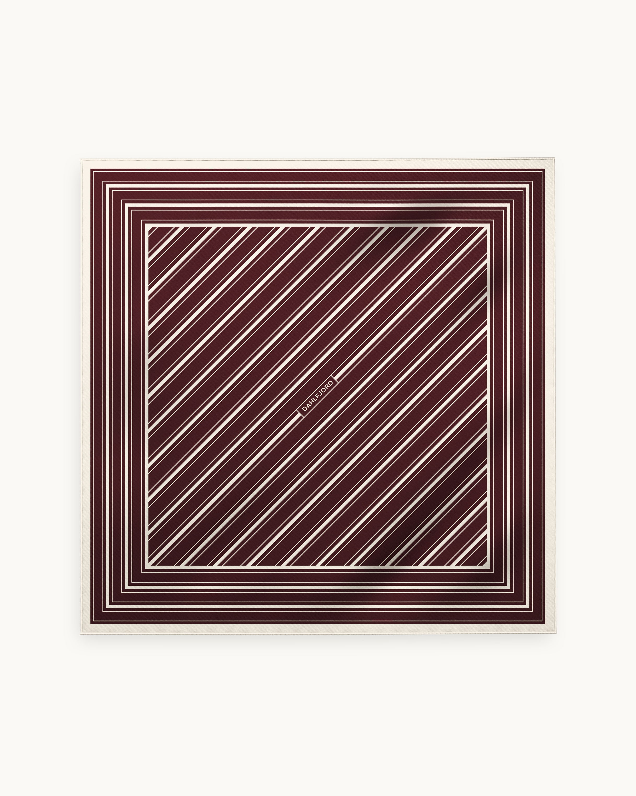 Vinröd Randig Silk Scarf
