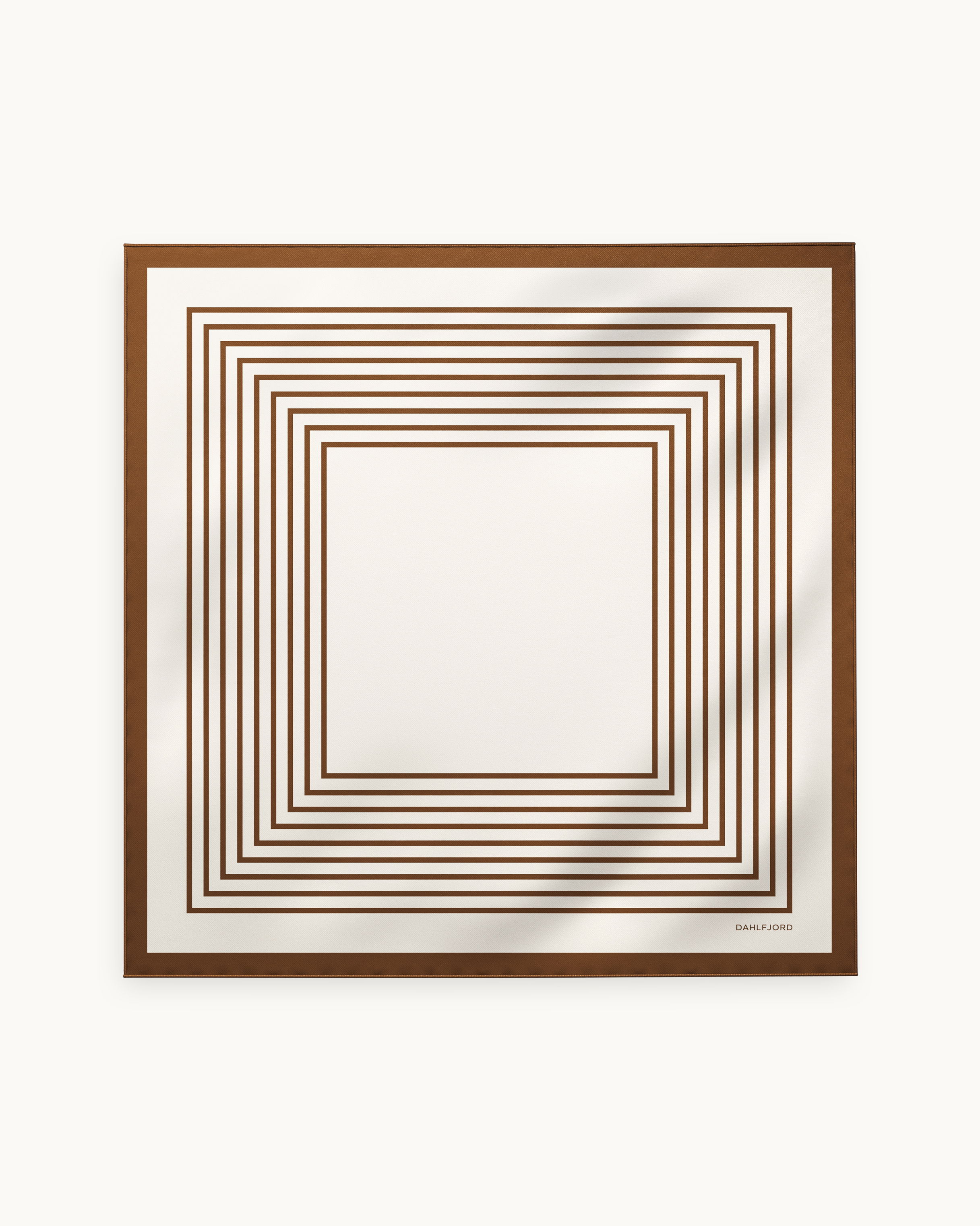 Brun Creme Randig Silk Scarf