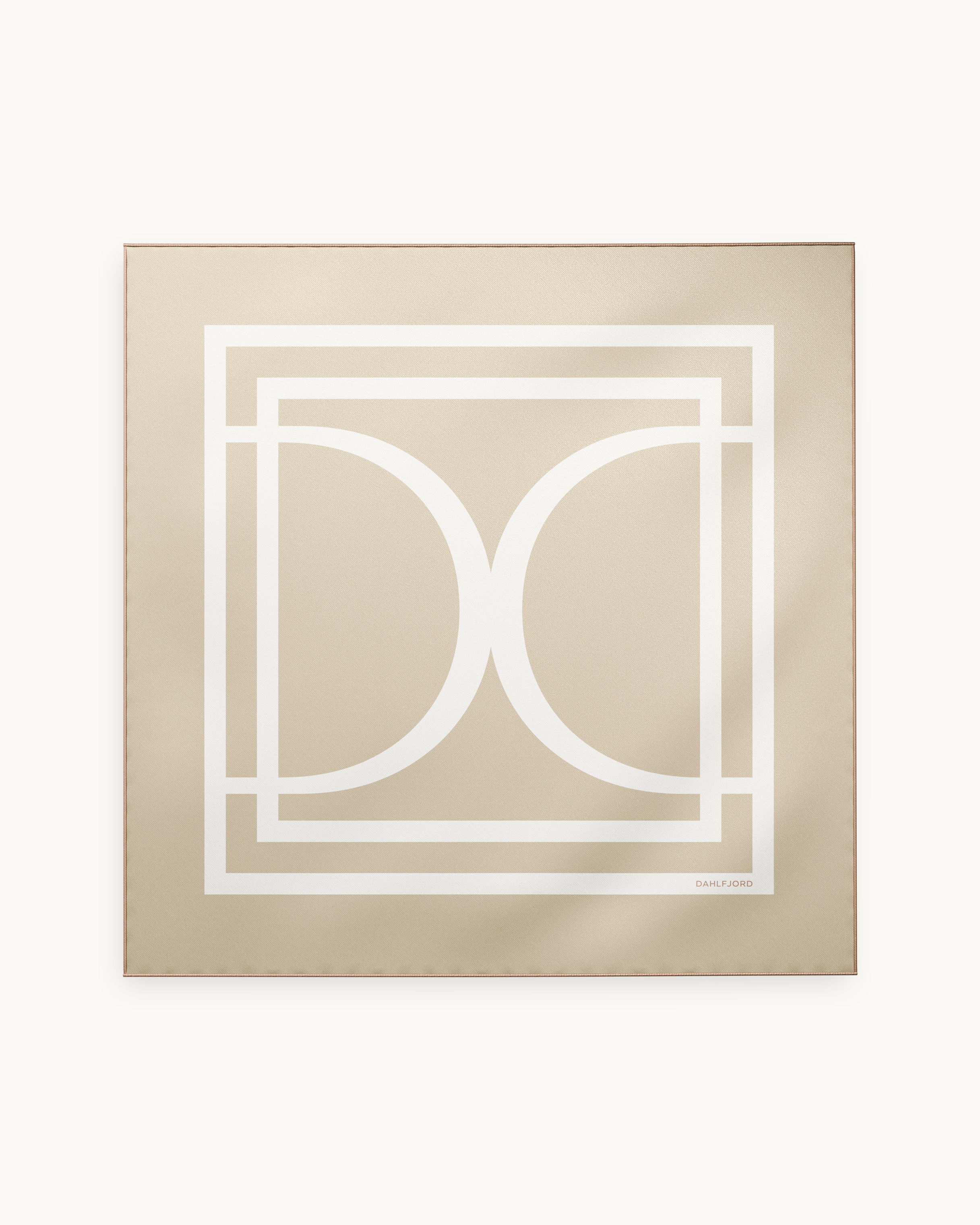 Beige Monogram Silk Scarf