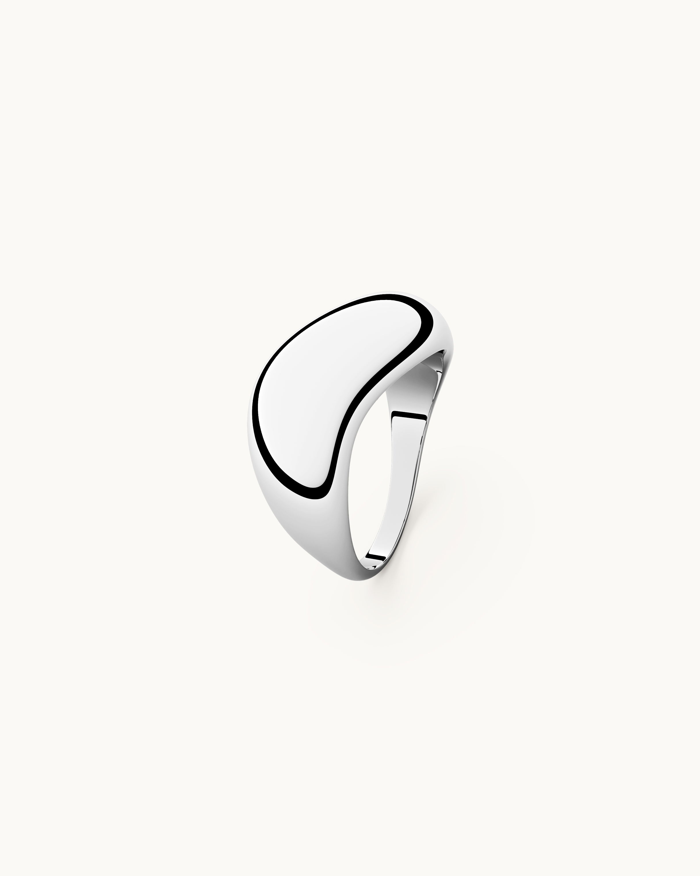 Saga Chunky Vågig Ring Silver Ton