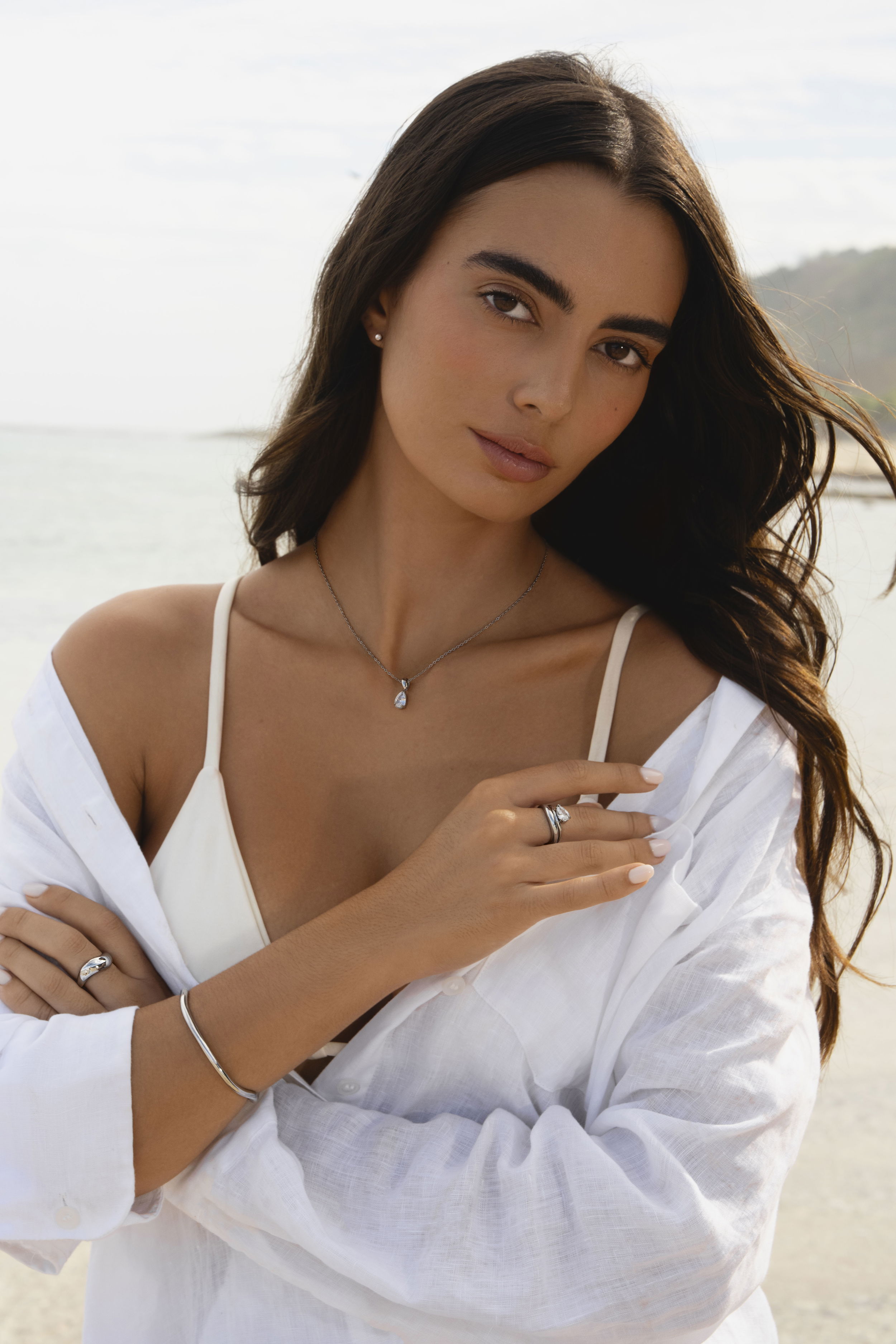Saga Chunky Vågig Ring Silver Ton