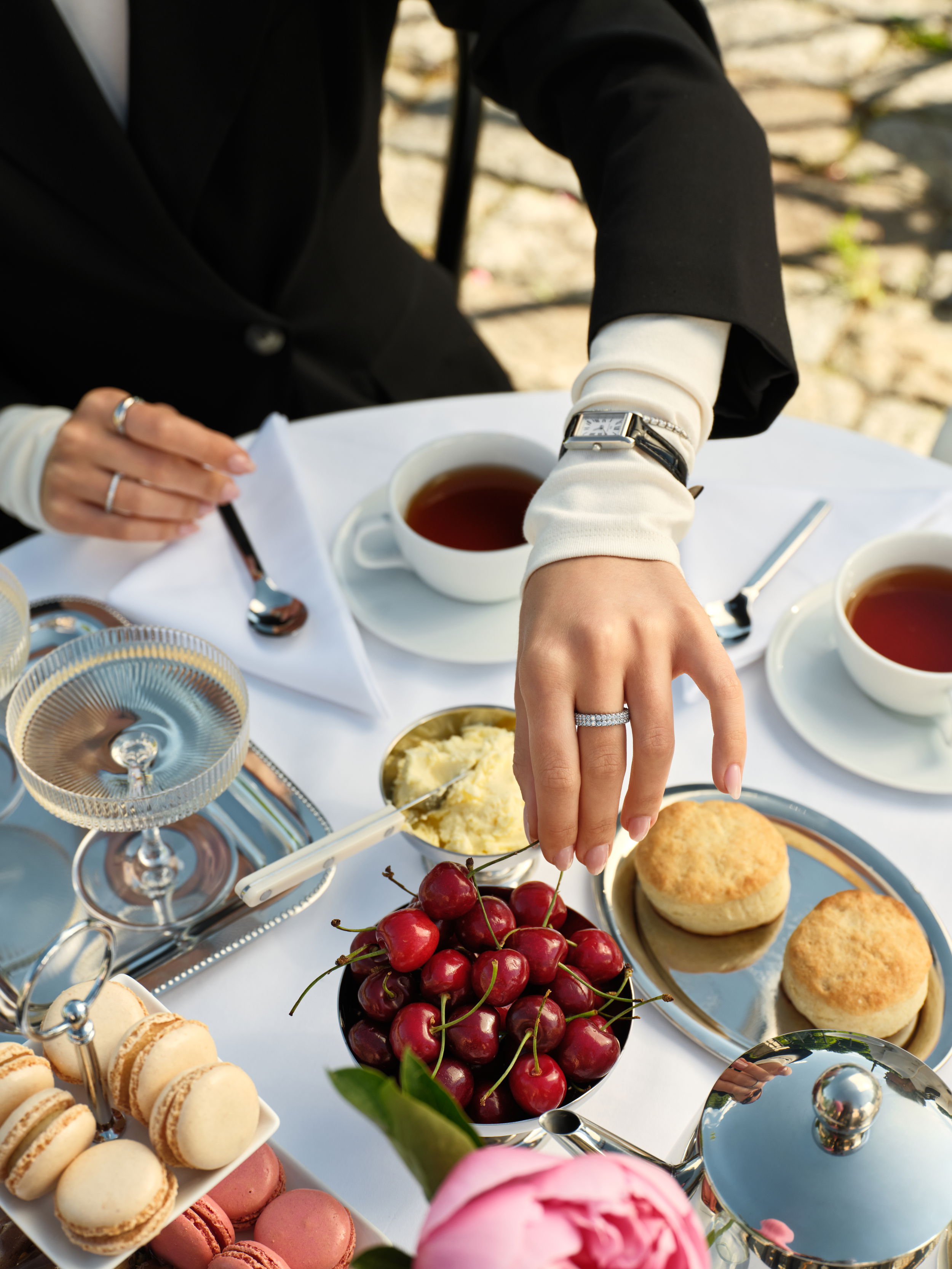 Celine Pavé Ring Silver Ton
