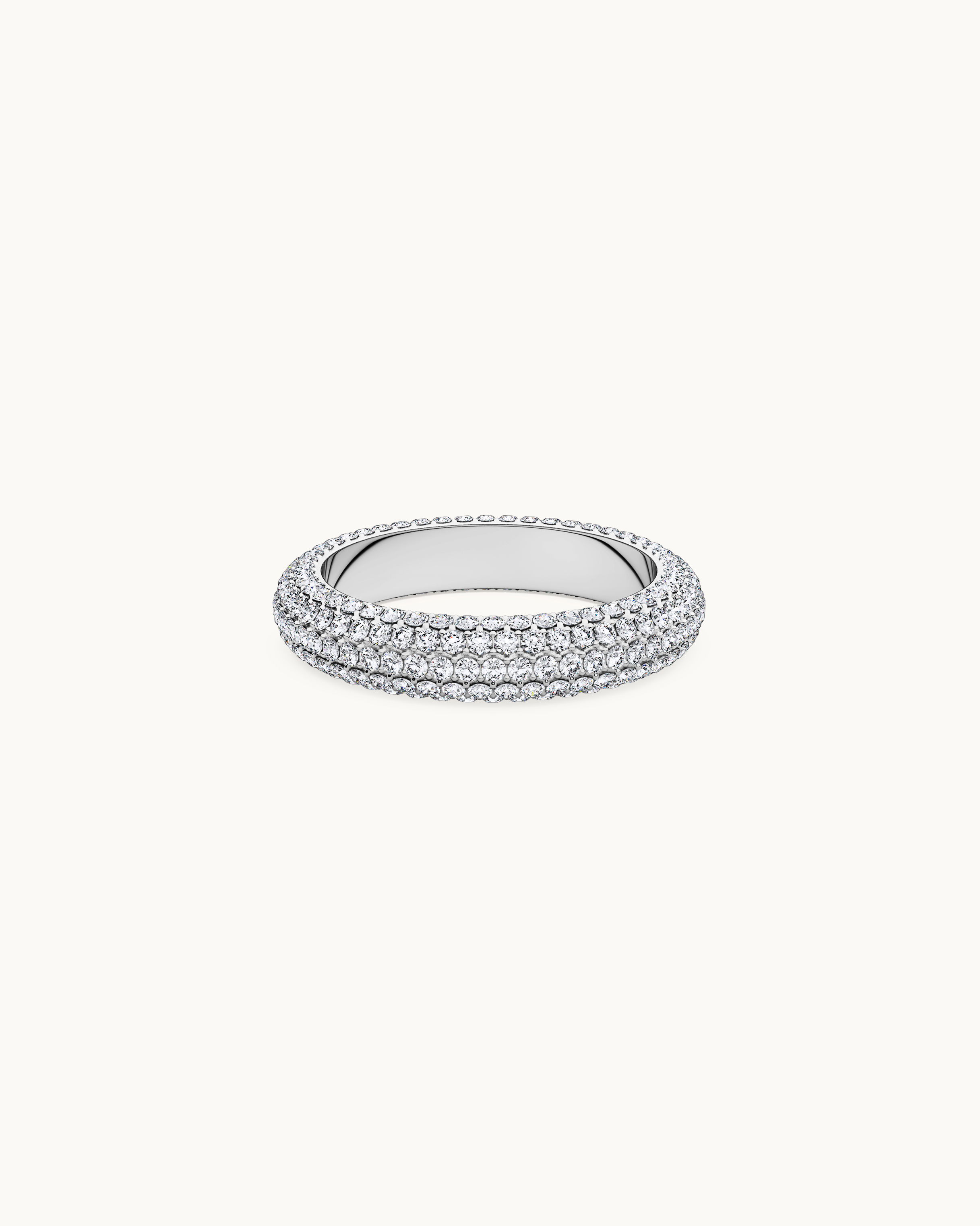 Amelia Pavé Ring Silver Ton