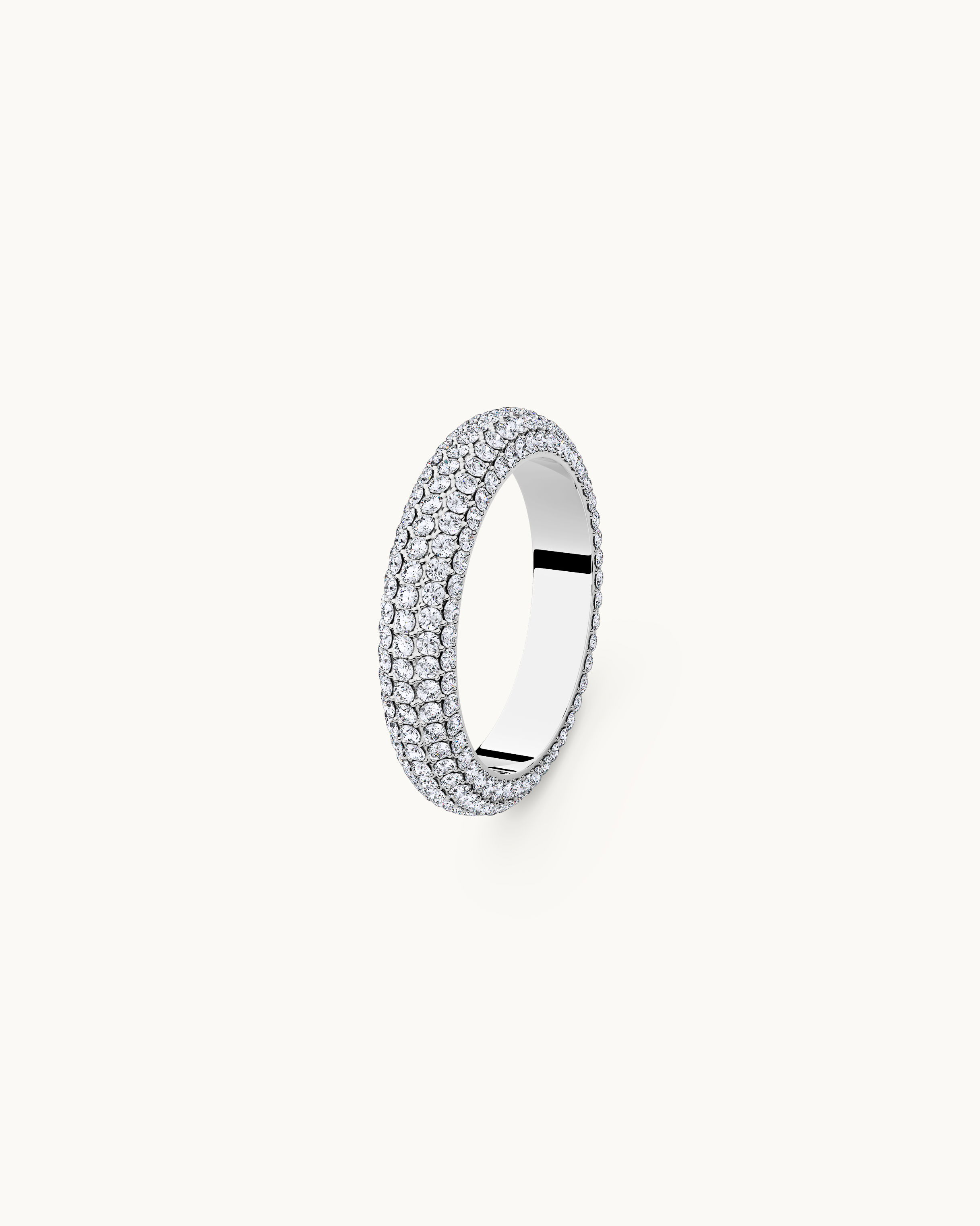 Amelia Pavé Ring Silver Ton