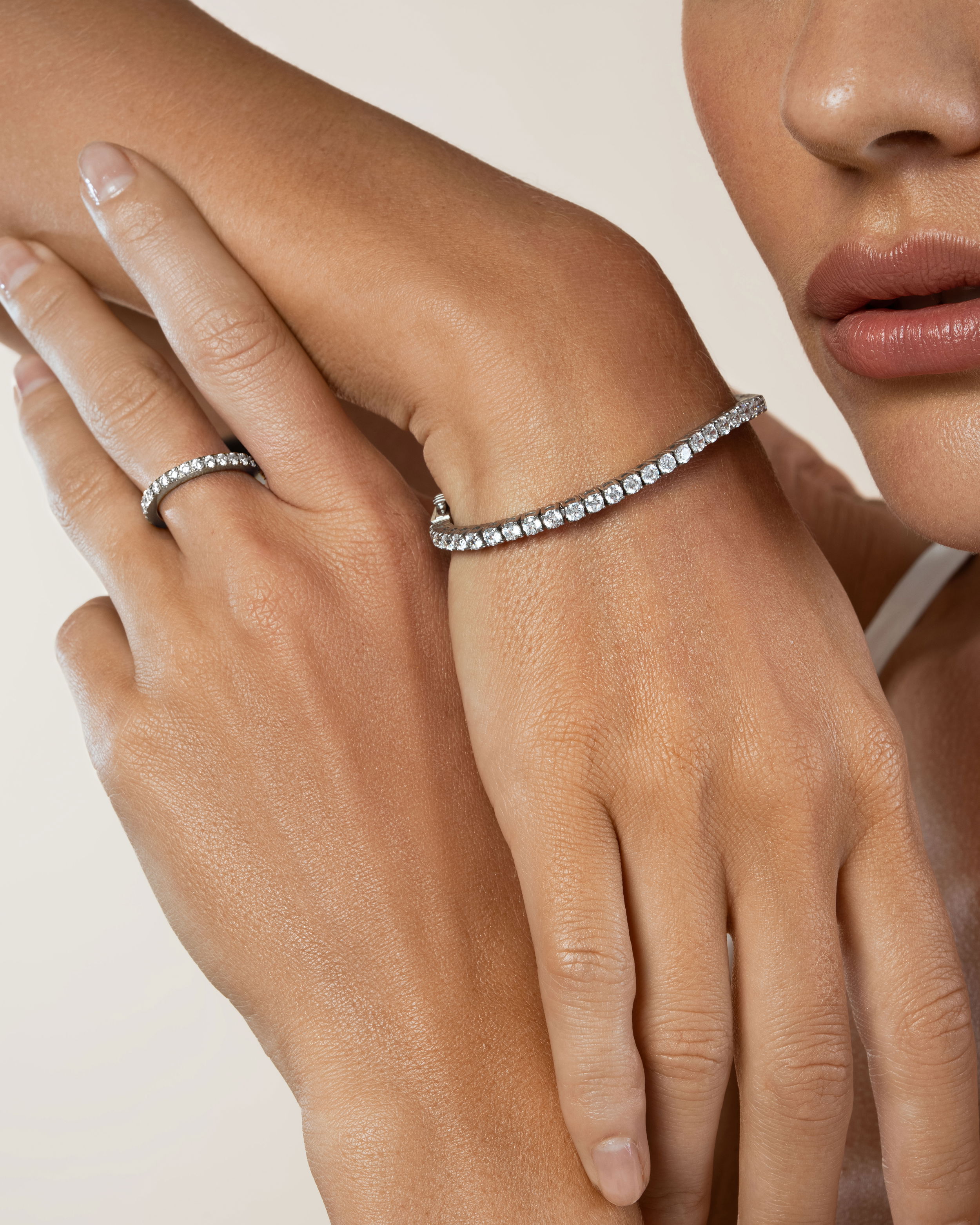 Elsa Klassiskt Tennisarmband Silver Ton