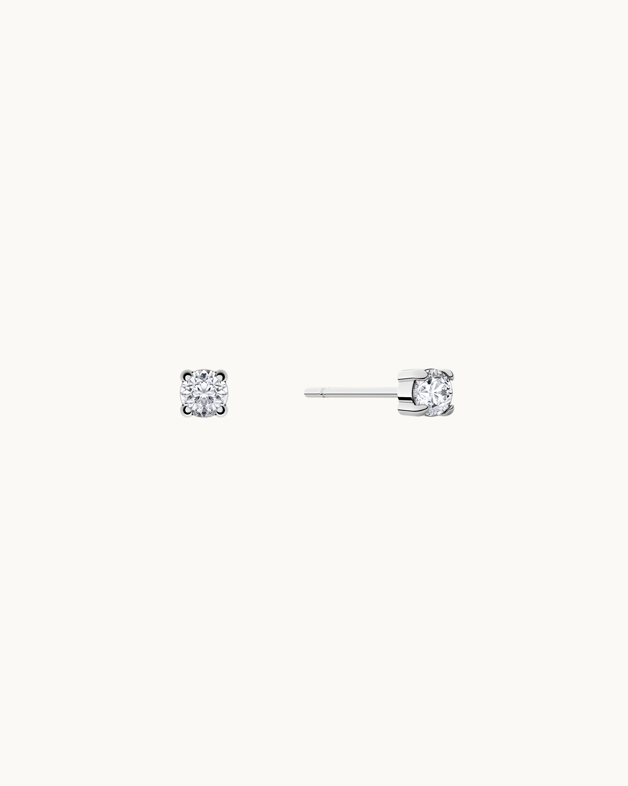 Luna Små Studs Örhängen Silver Ton