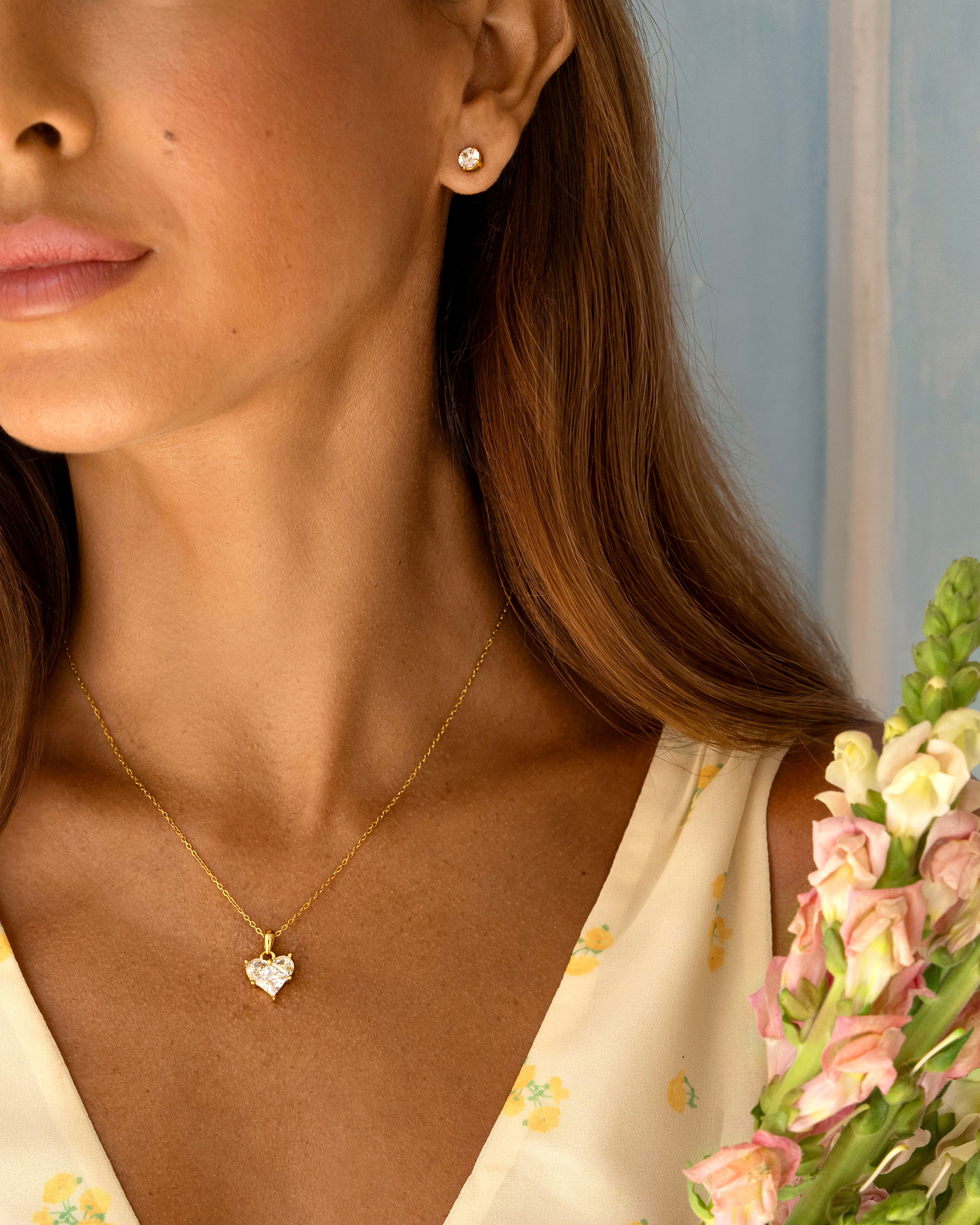 Luna Studs Örhängen Guld