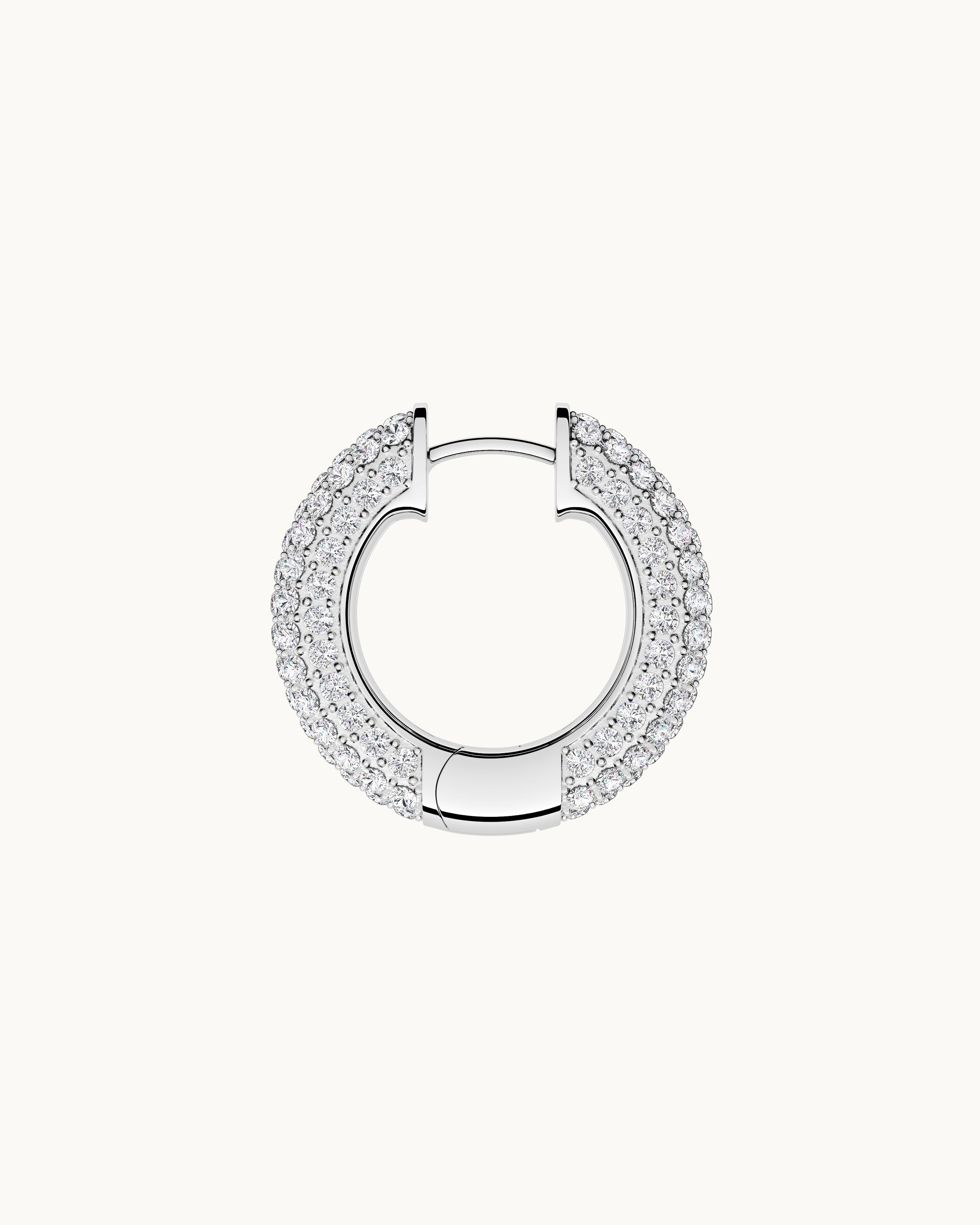 Sofia Pavé Hoops Örhängen Silver Ton