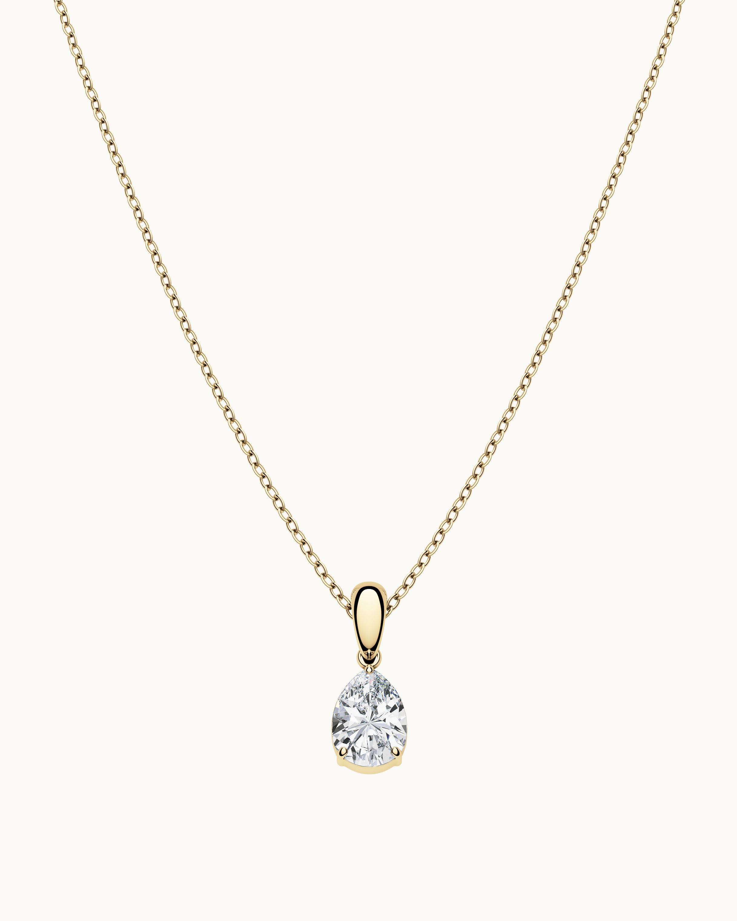 Julia Droppformat Halsband Guld