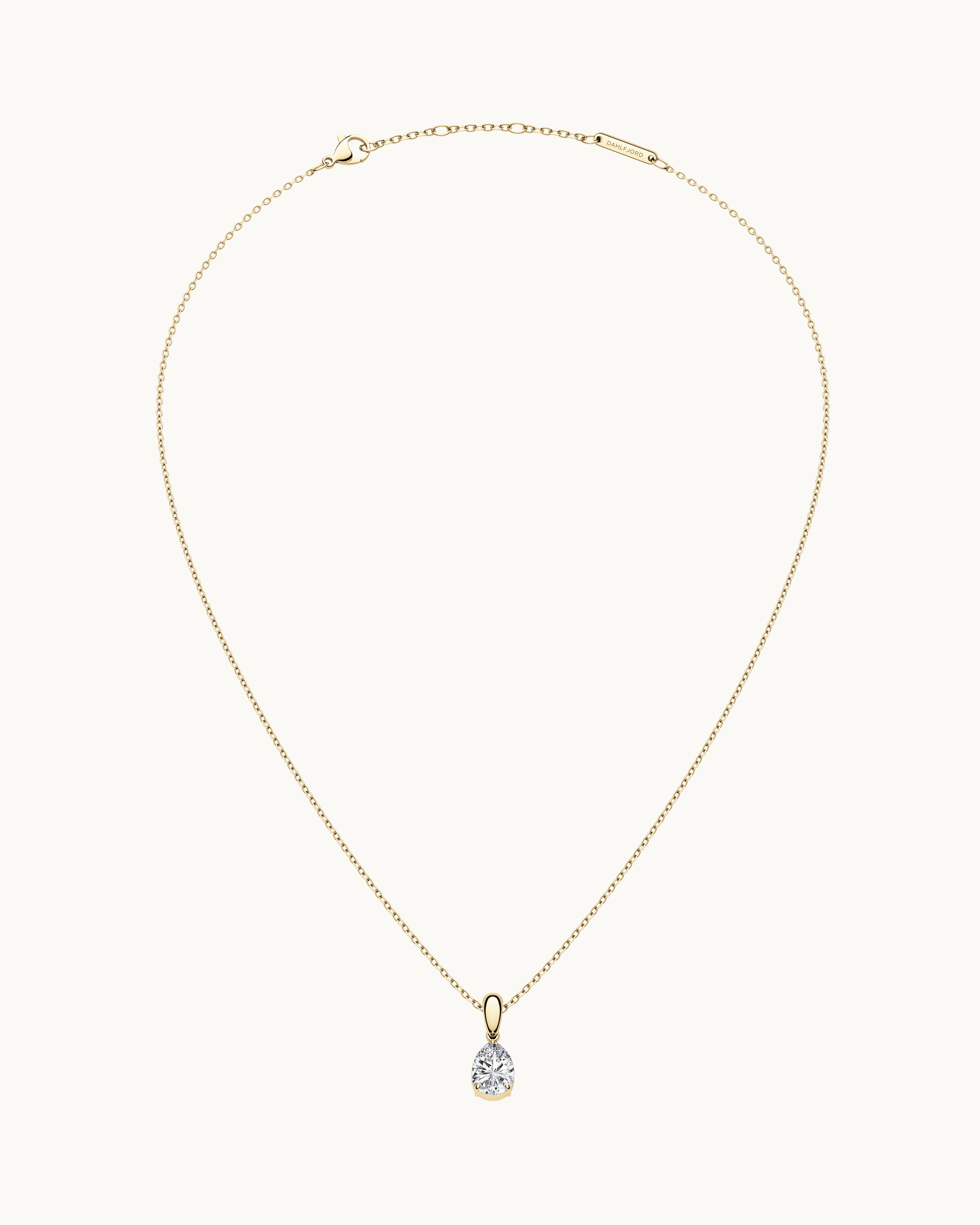 Julia Droppformat Halsband Guld
