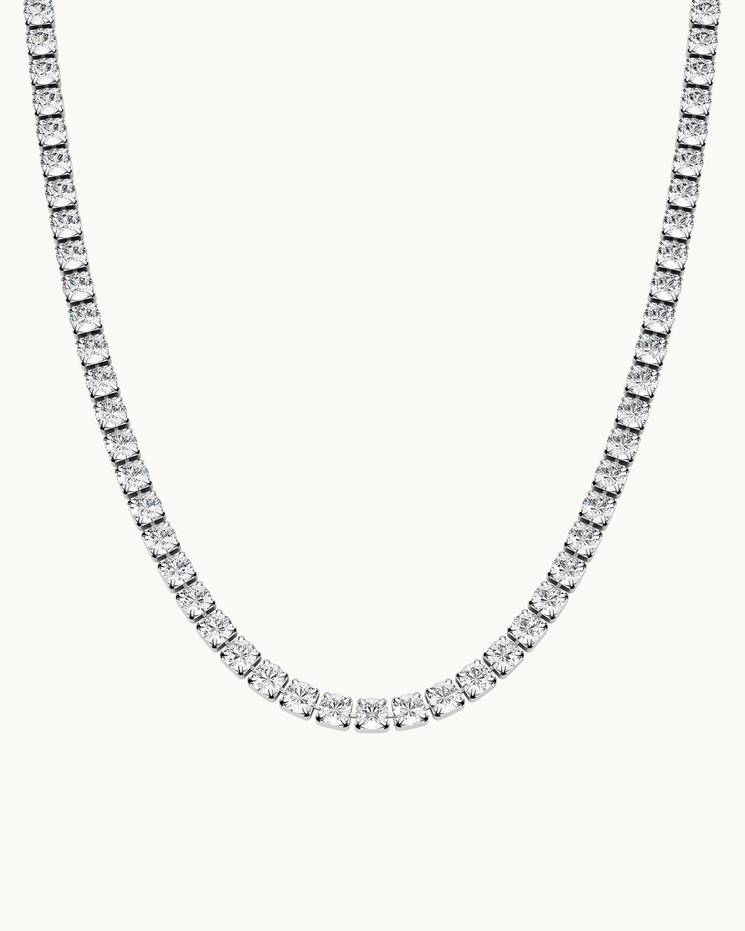 Olivia Tennis Halsband Silver Ton