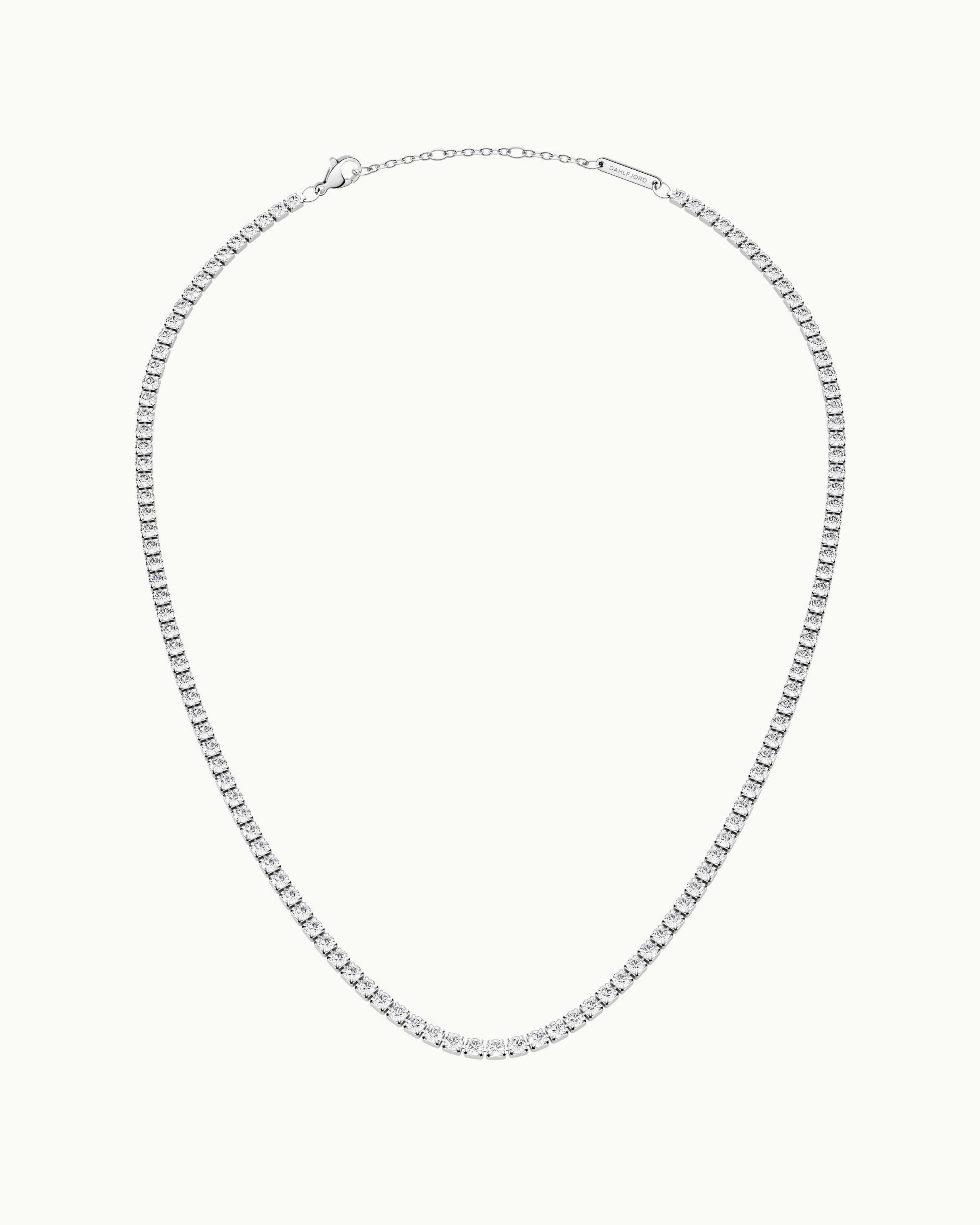 Olivia Tennis Halsband Silver Ton