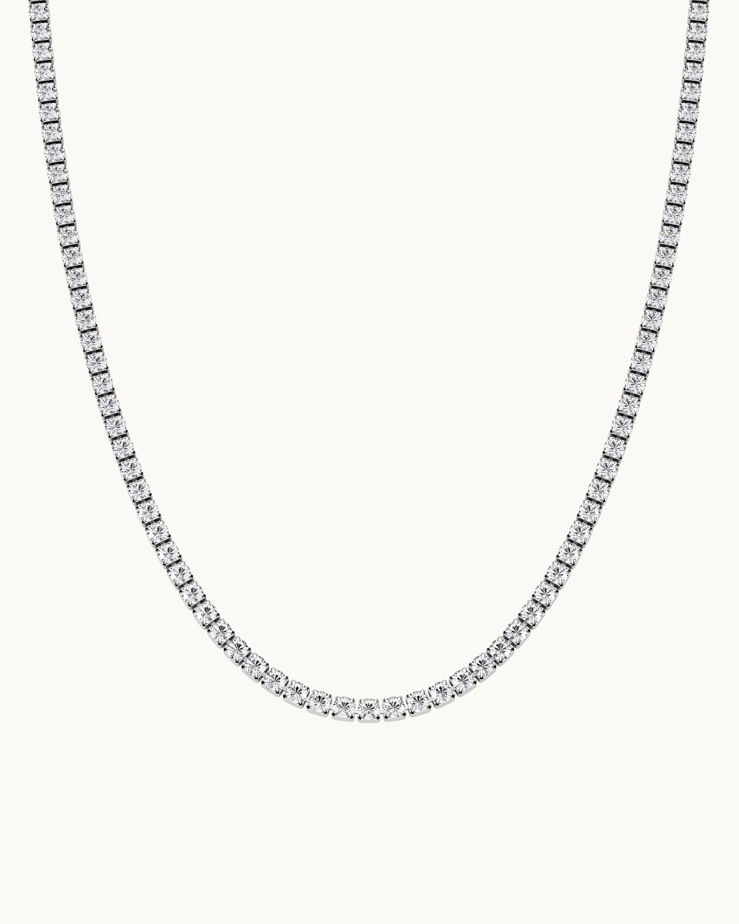 Olivia Tunt Tennis Halsband Silver Ton