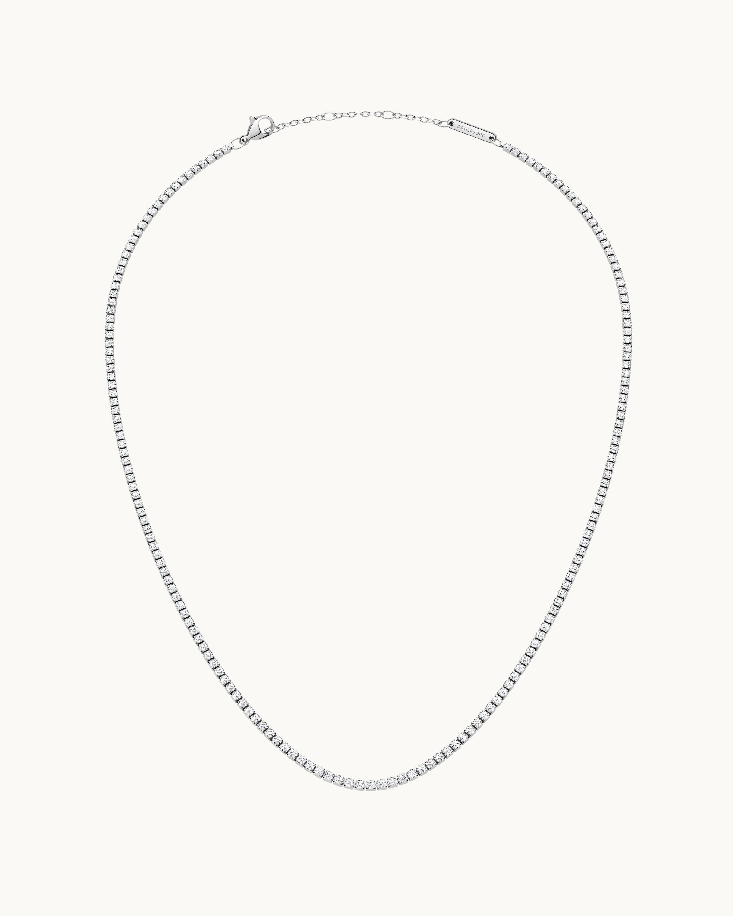 Olivia Tunt Tennis Halsband Silver Ton