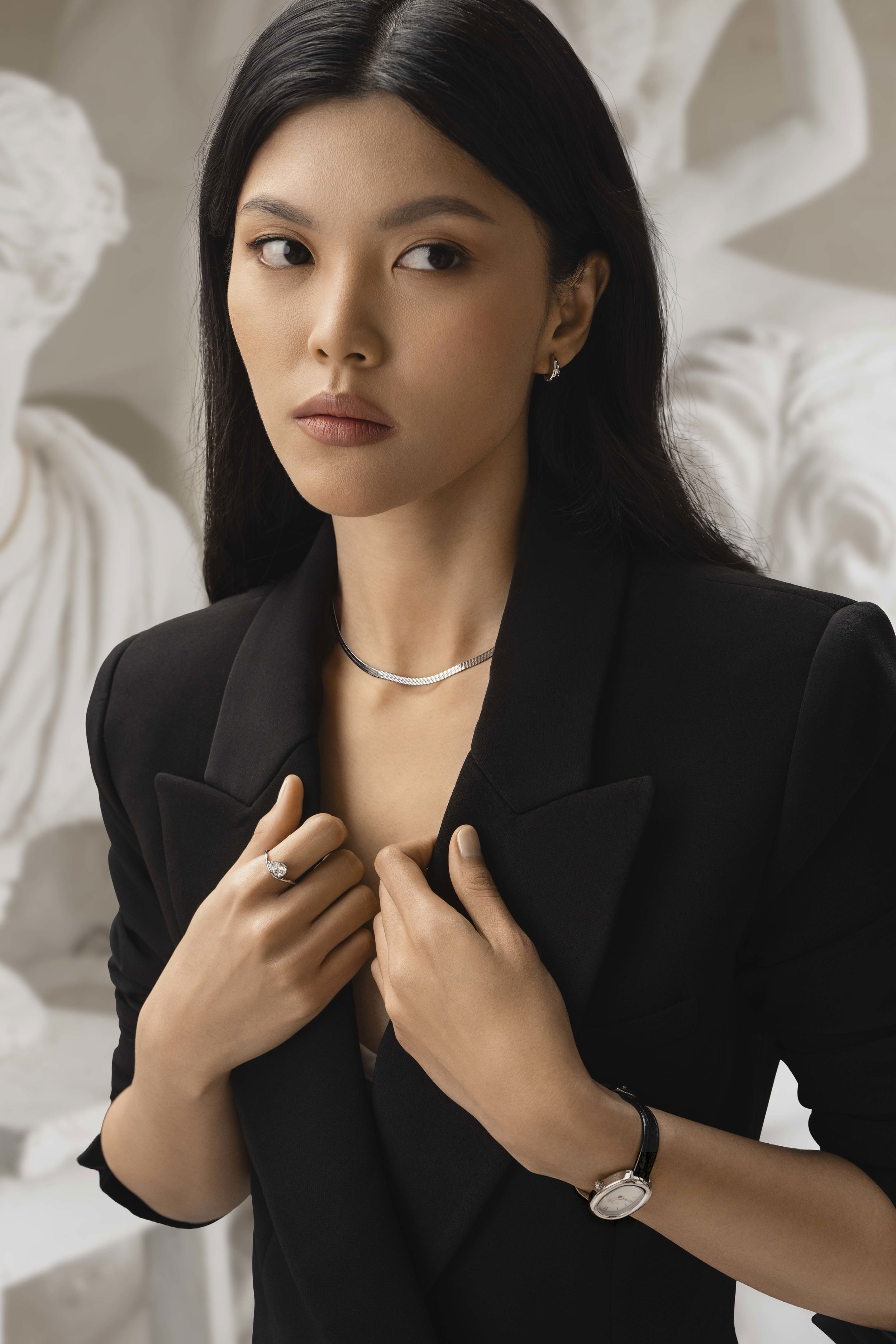 Klara Snake Halsband Silver Ton