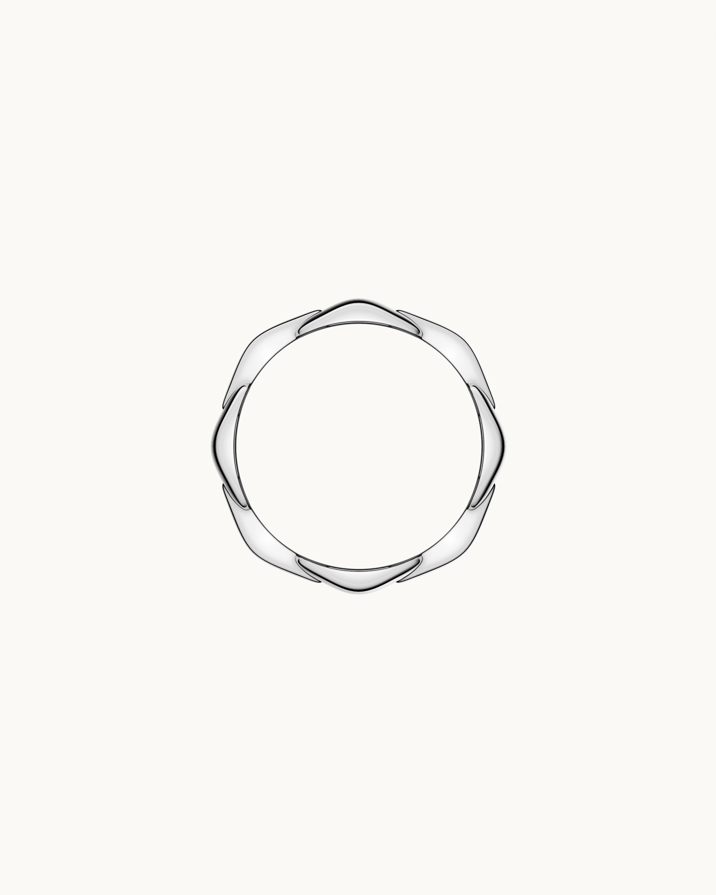 Hedvig Kedja Scarf Ring Silver Ton