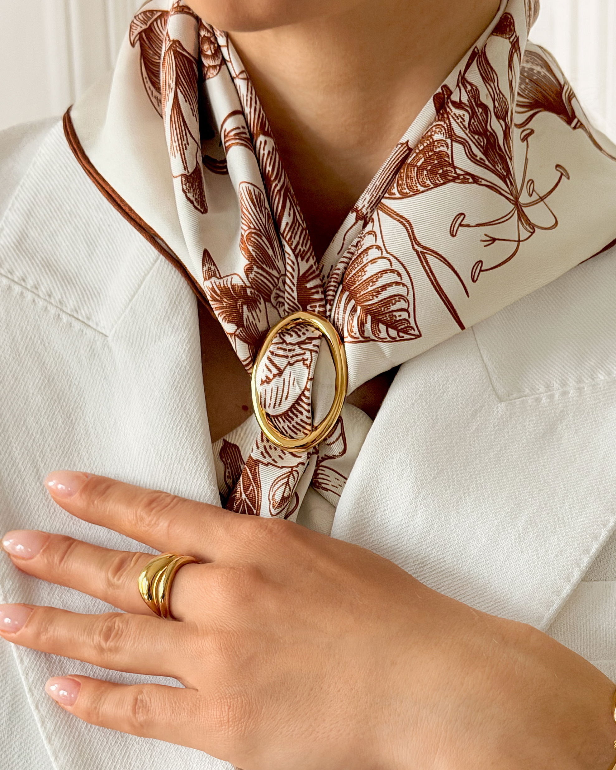 Laura Scarf Ring Guld