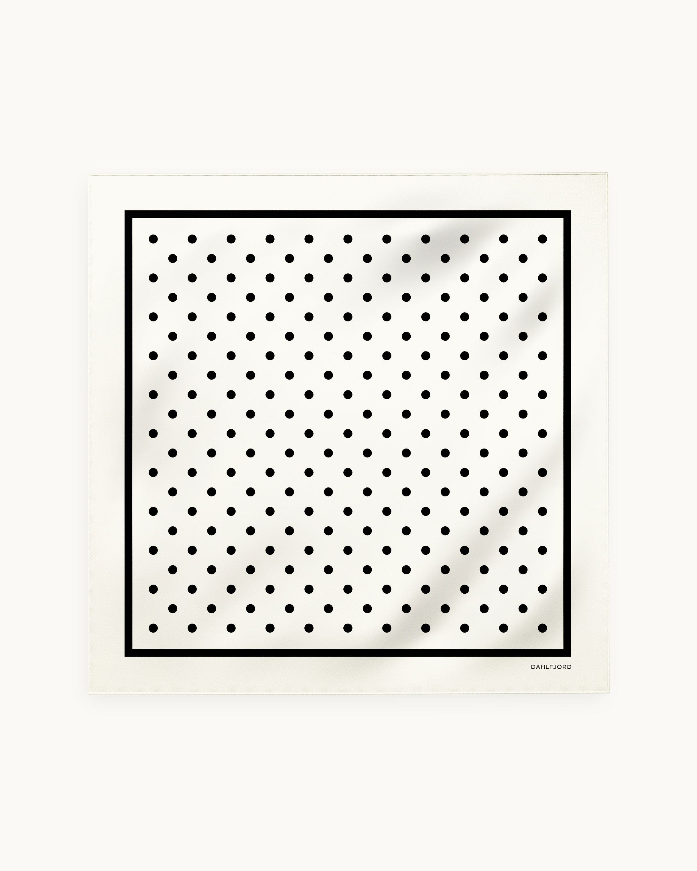 Creme Polka Dots Silk Scarf