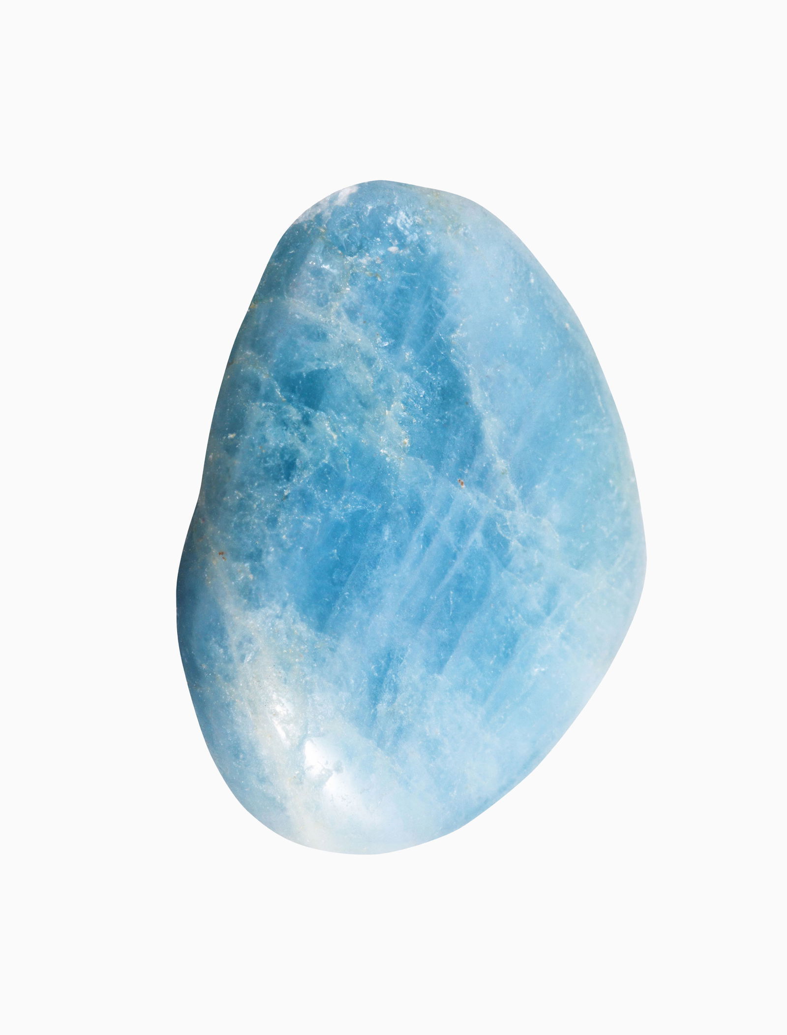 Akvamarin trumlad sten