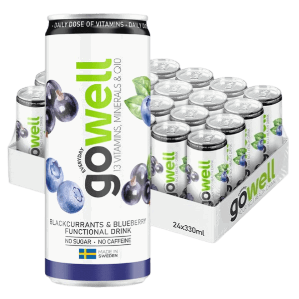 GoWell Black Currants & Blueberry 24 x 330 ml