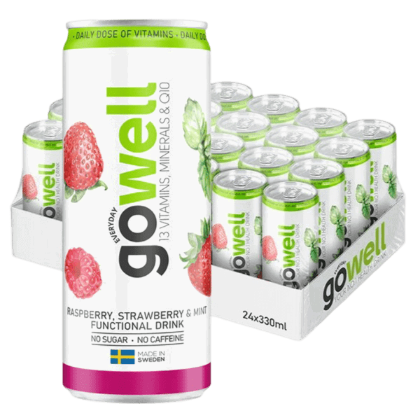 GoWell Raspberry, Strawberry & Mint 24 x 330 ml