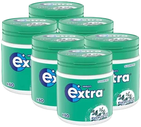 Extra Eucalyptus Tuggummiburk 6 x 84 g