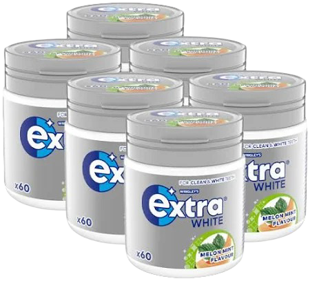 Extra White Melon Mint Flavour Tuggummiburk 6 x 84 g