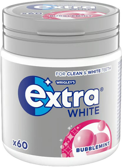 Extra White Bubblemint Tuggummiburk 84 g
