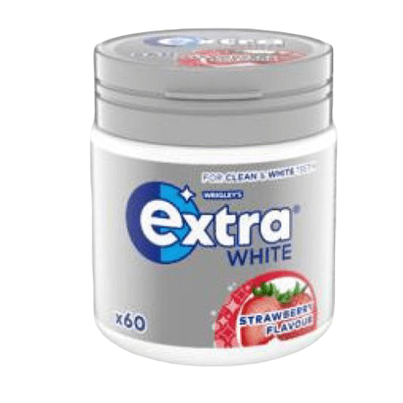 Extra White Strawberry Flavour Tuggummiburk 84 g