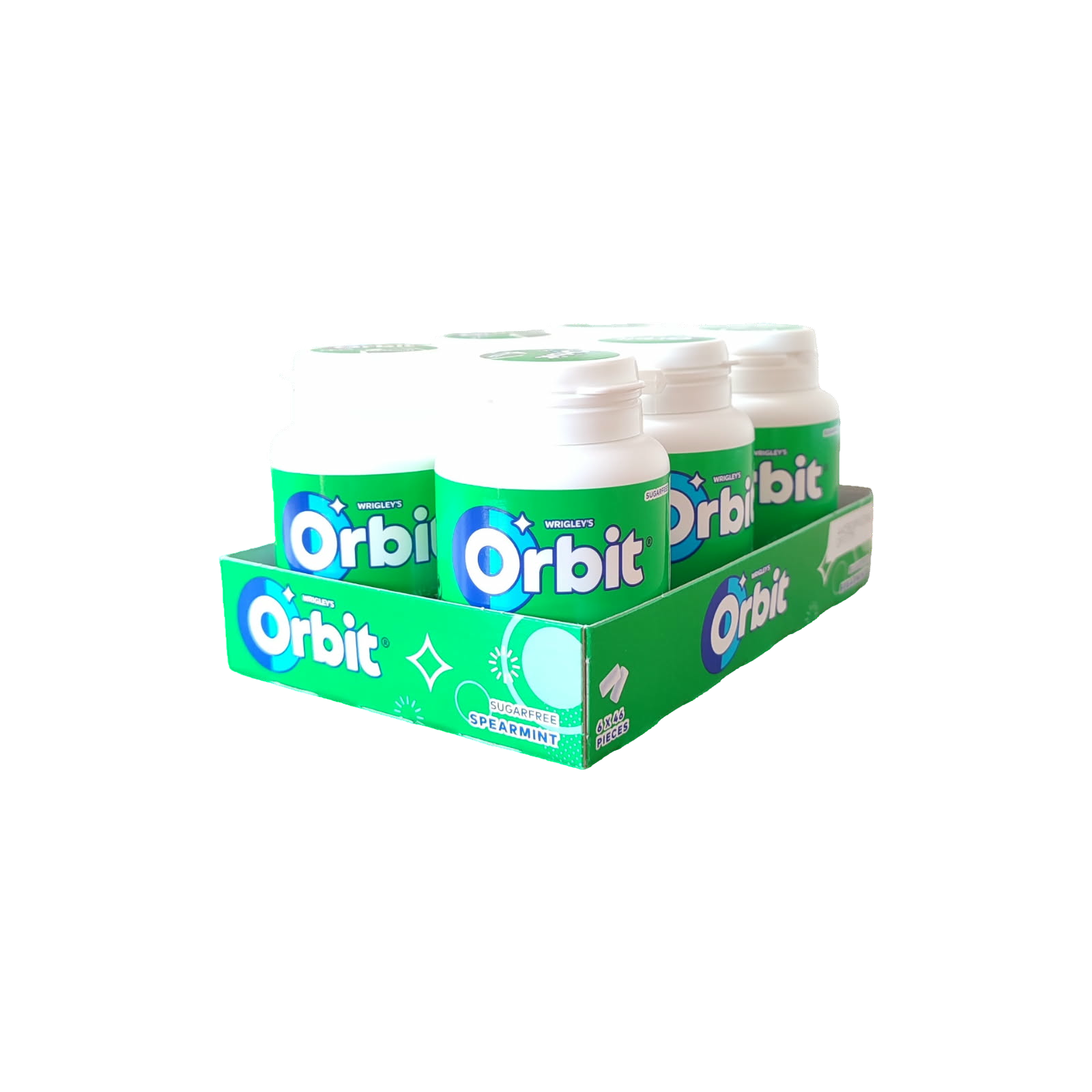 Orbit Spearmint Sugarfree Tuggummiburk 64g 6-Pack