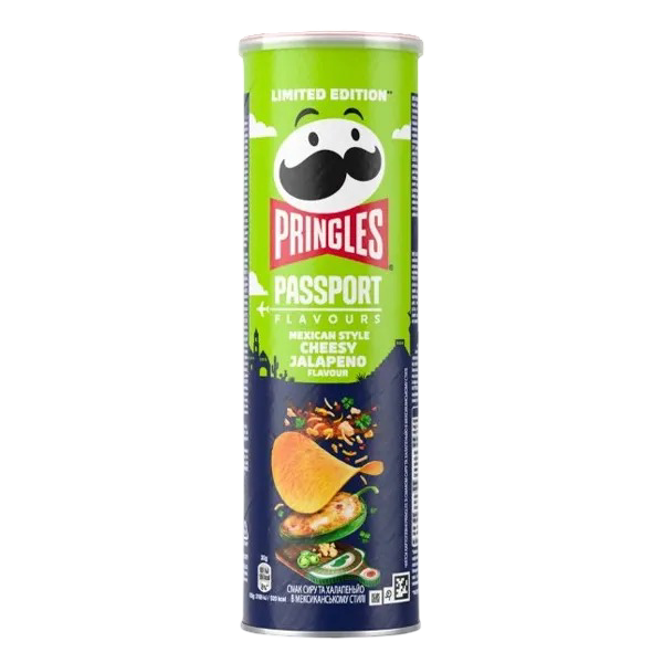 Pringles Passport Mexican Style Cheesy Jalapeno Flavour 165 g