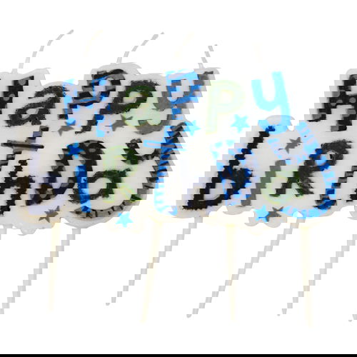 Tårtljus Happy Birthday (Välj Rosa eller Blå)