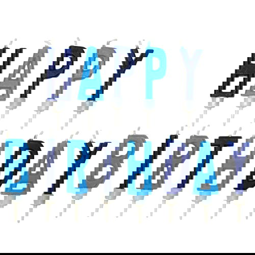 Tårtljus Happy Birthday (Välj Rosa eller Blå)