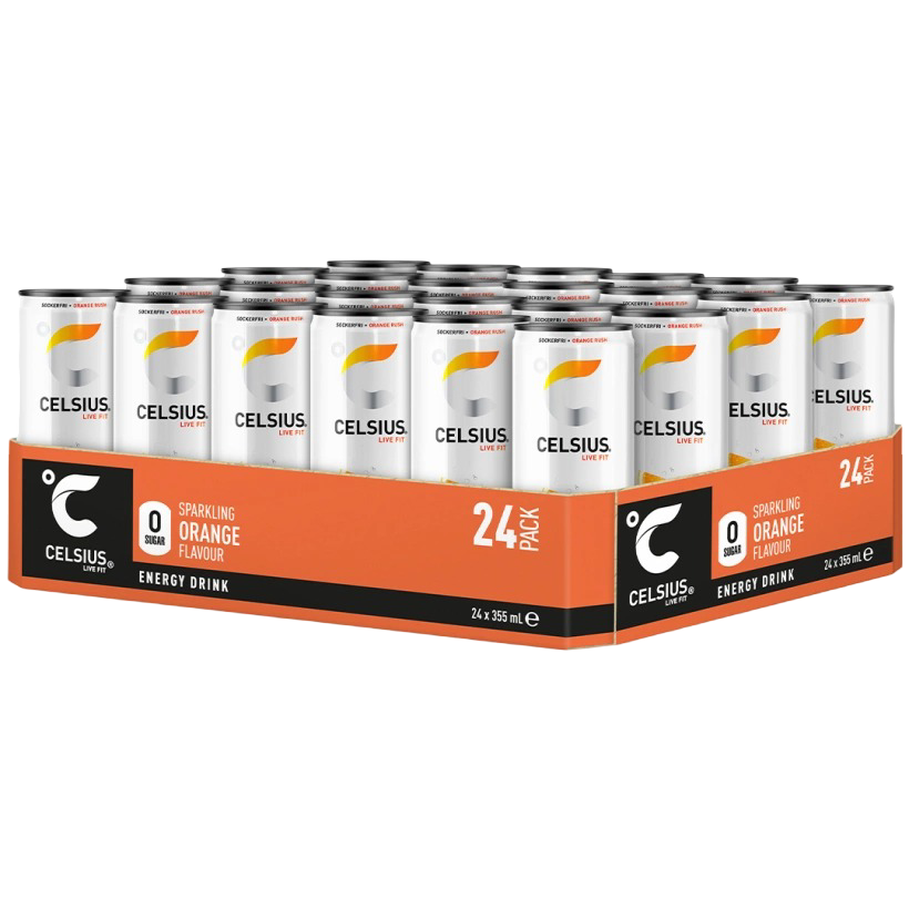 Celsius Sparkling Orange Flavour 24 x 355 ml