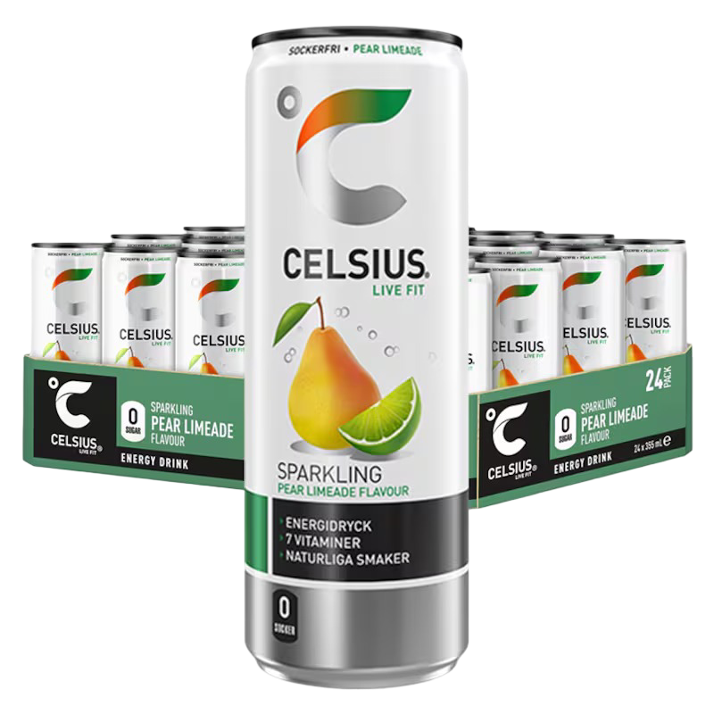 Celsius Sparkling Pear Limeade Flavour 24 x 355 ml