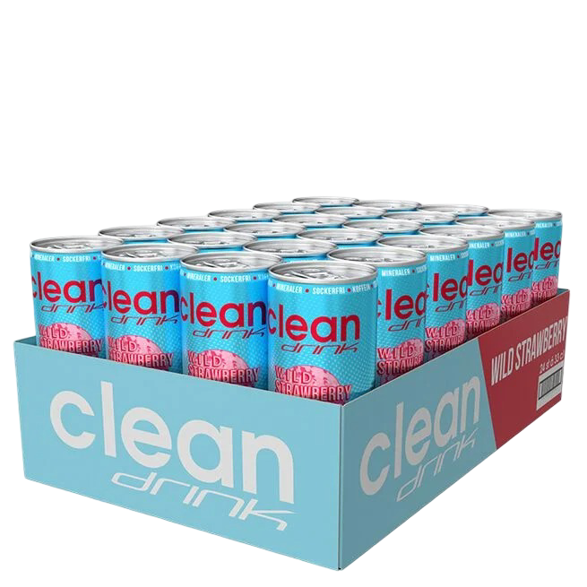 Clean Drink Wild Strawberry 24 x 330 ml