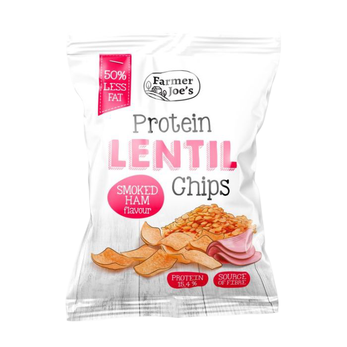 Farmer Joe's - Protein Lentil Chips - Smoked Ham - 55 g