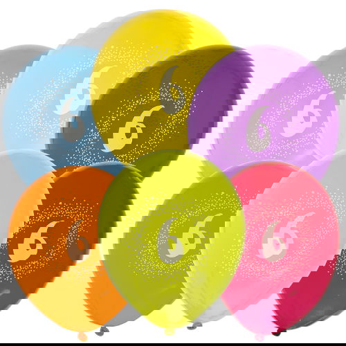 Ballonger 6-Pack Födelsedag (Välj Ålder)