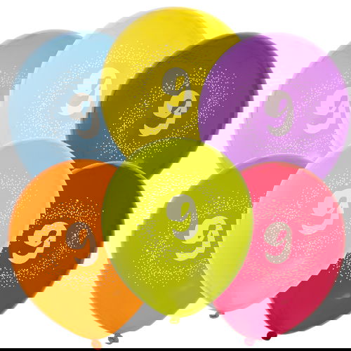 Ballonger 6-Pack Födelsedag (Välj Ålder)