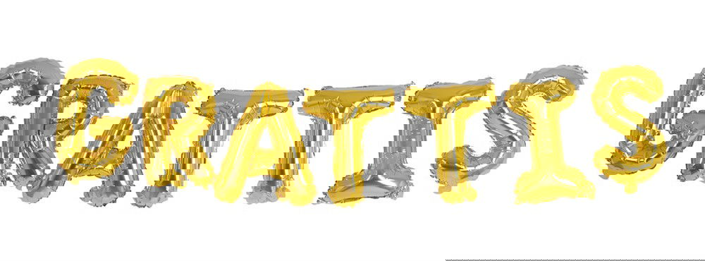 Folieballong Grattis Guld