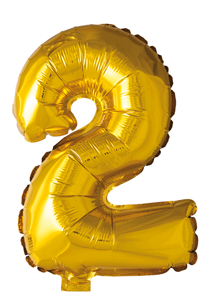 Folieballong Siffror Guld 41 cm (Välj 1-9)
