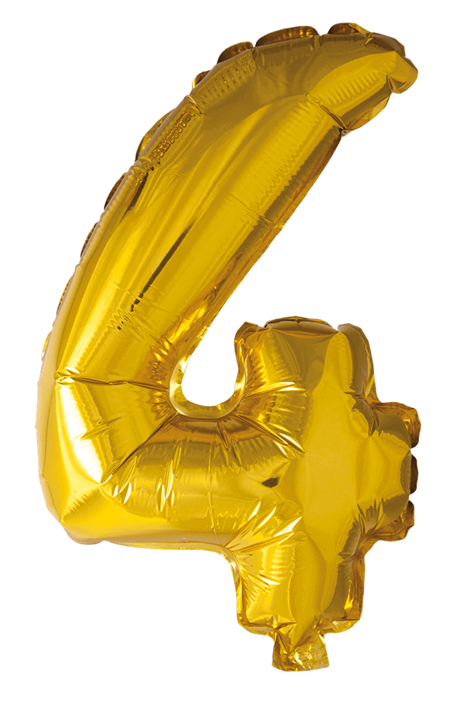 Folieballong Siffror Guld 41 cm (Välj 1-9)
