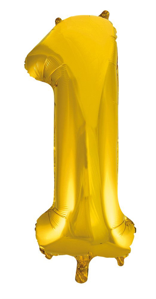 Folieballong Siffror Guld 86 cm (Välj 1-9)