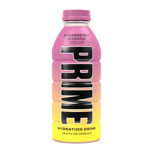 Prime Hydration Strawberry Banana Import från USA 500 ml