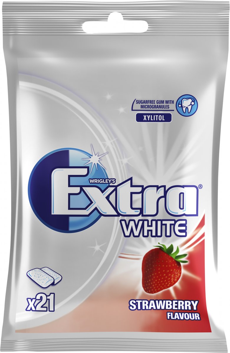 Extra White Strawberry Tuggummi 29g