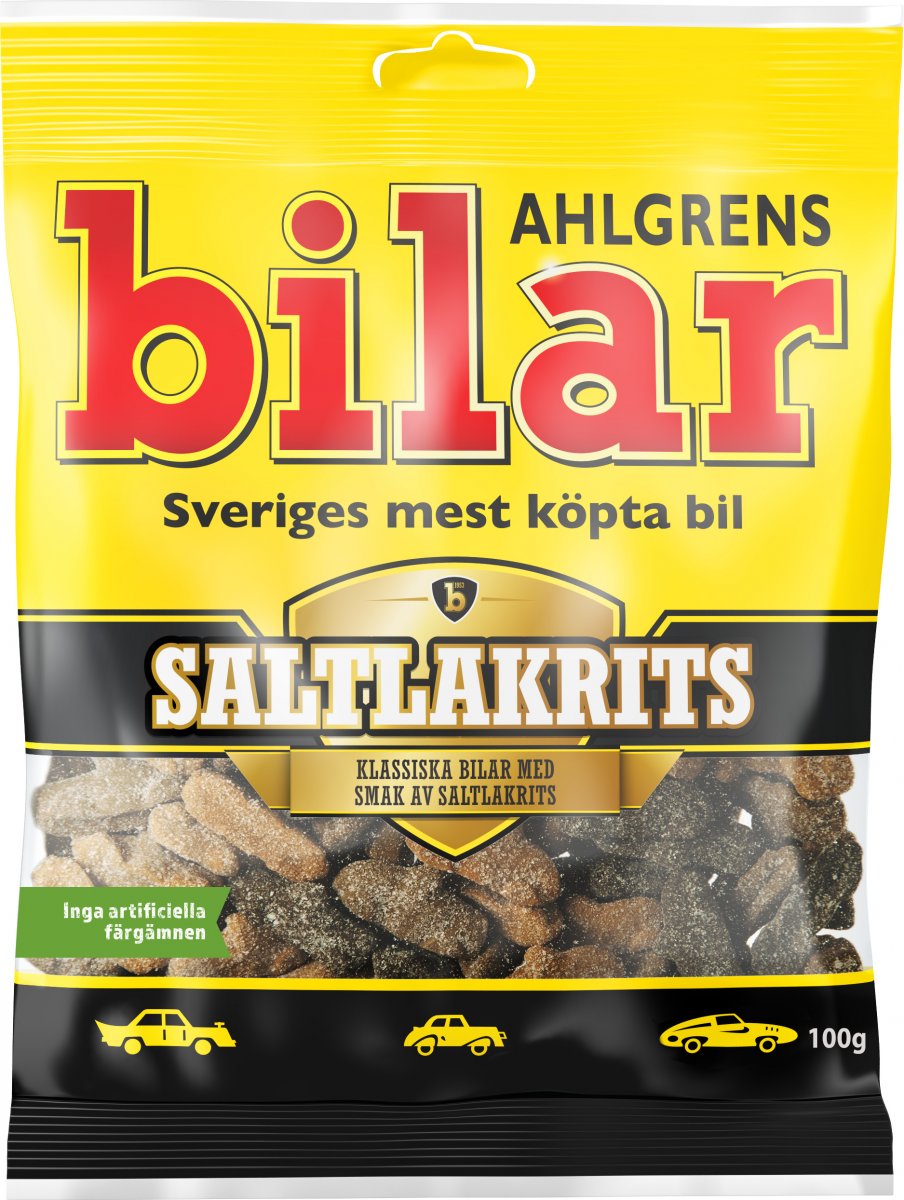 Ahlgrens Bilar Saltlakrits 100 g